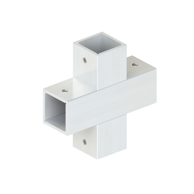 Topclamp 4-way aluminum cross connector