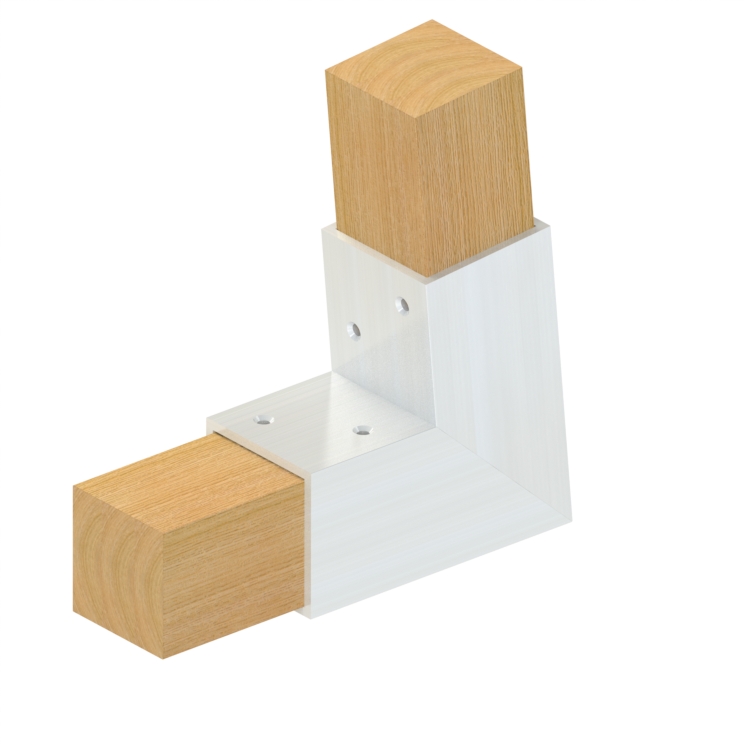 Topclamp Wood 2-way 5° sharp beam connector