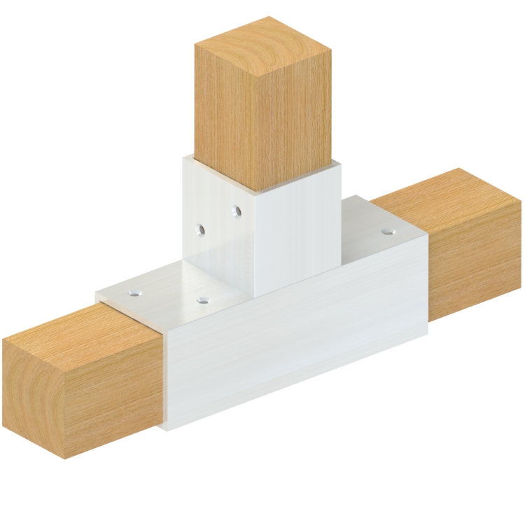 Topclamp Wood 3-way T-piece (Wood) beam connector