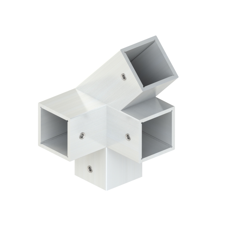 Topclamp Original 4-way 45 right aluminum fitting