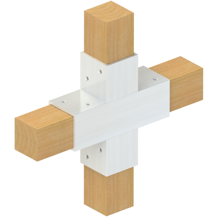 Topclamp Wood 4-way cross (Wood) beam connector