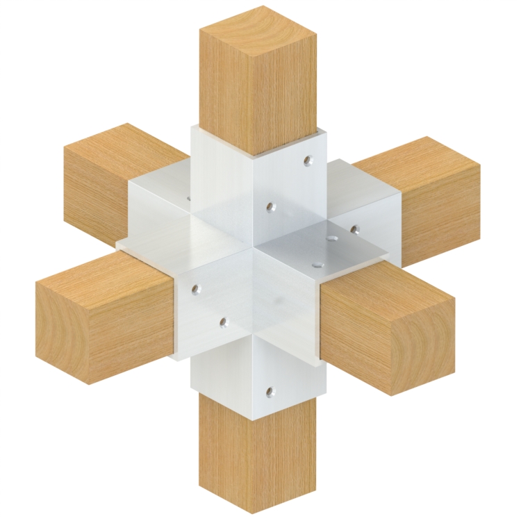 Topclamp Wood 6-way (Wood) beam connector