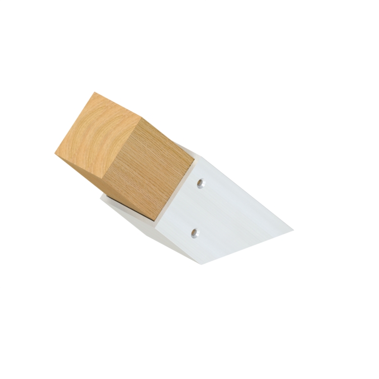 Topclamp Wood Endpiece 45° (with holes) angled beam cap
