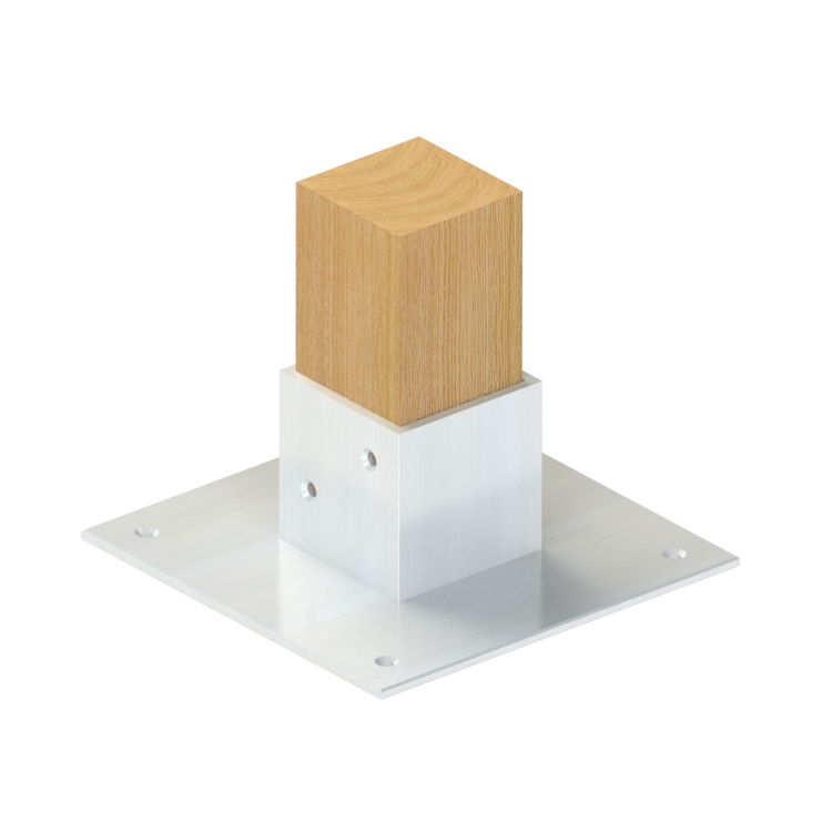 Topclamp Wood Flange joint 200mm post base connector