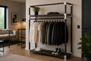 Custom clothing rack with Topclamp